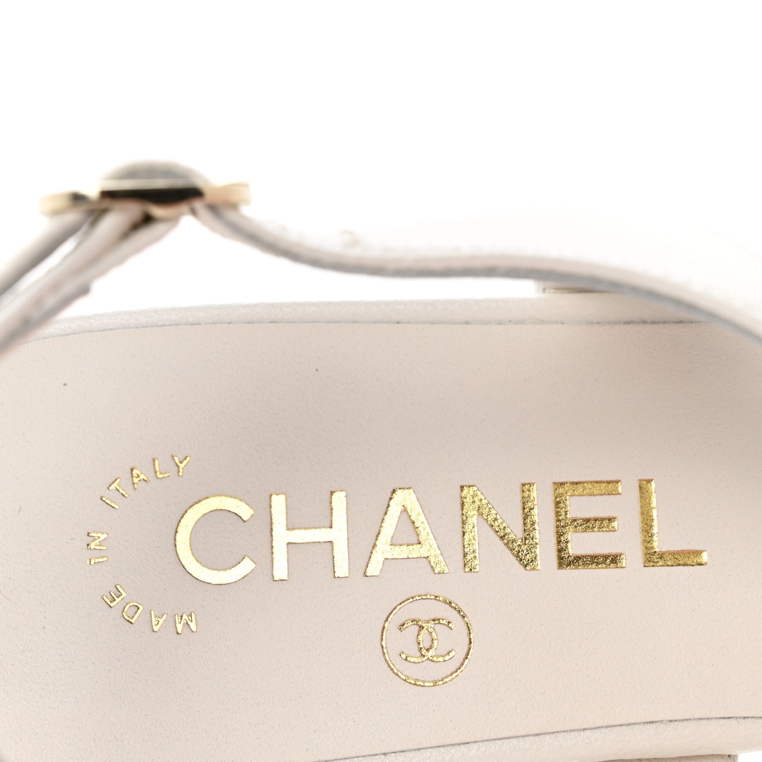 Chanel Lambskin CC Bow Sandals 39 White Black 8 of 10