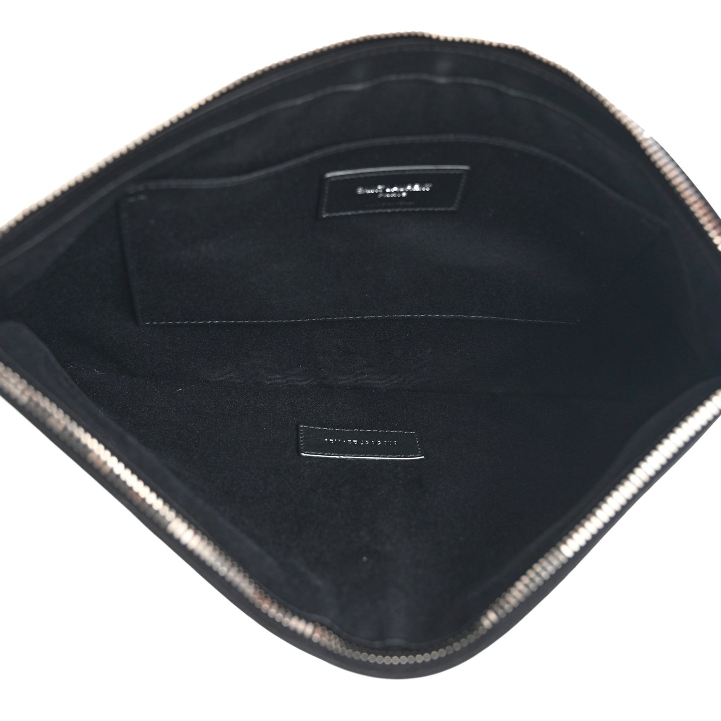 Linen Canvas Rive Gouche Zipped Pouch Optic White