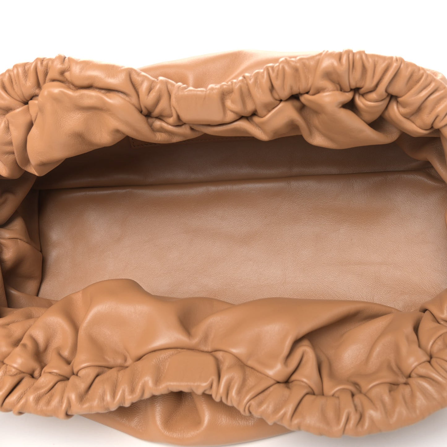 Lambskin Cloud Clutch Caramel