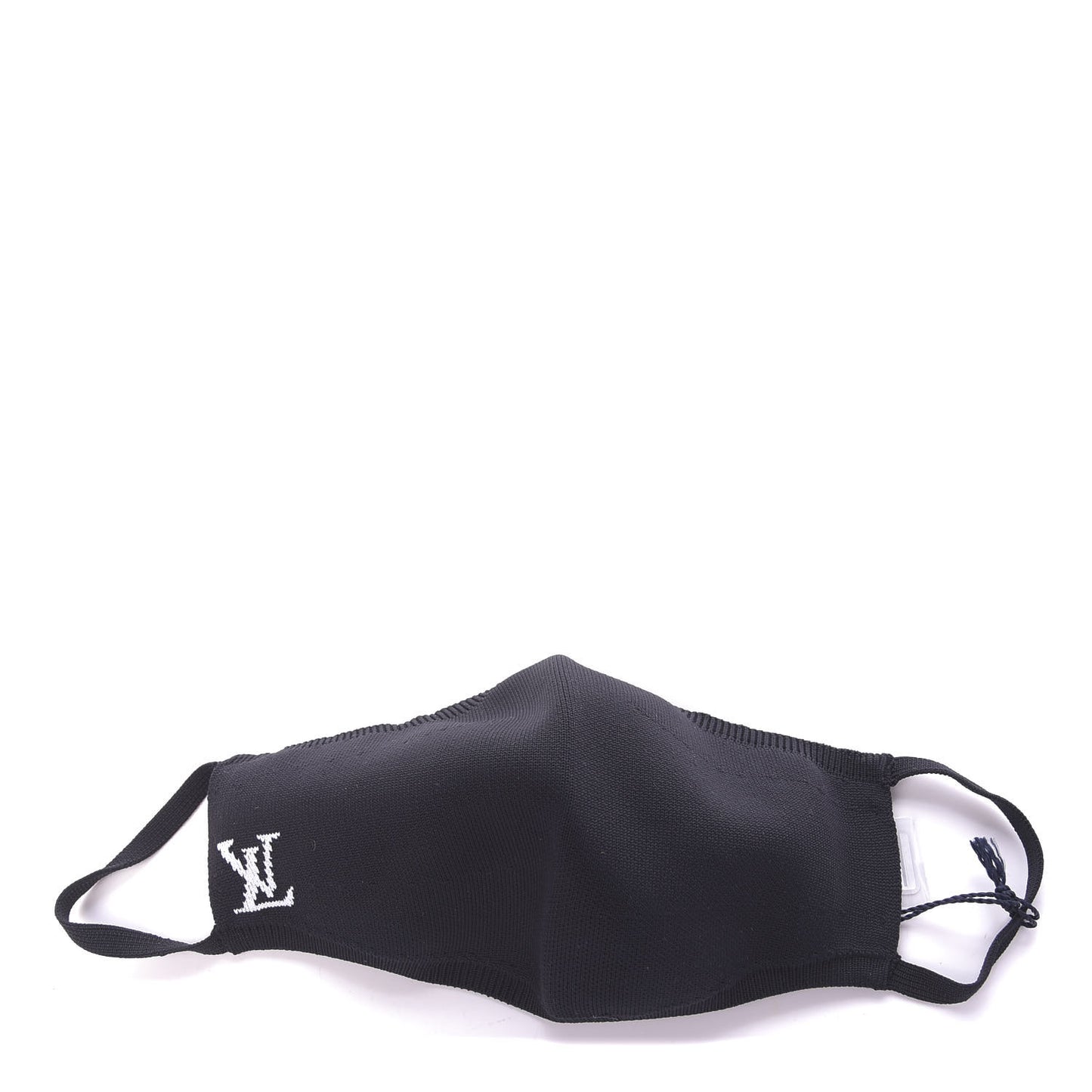 LV Initials Knit Face Mask Black