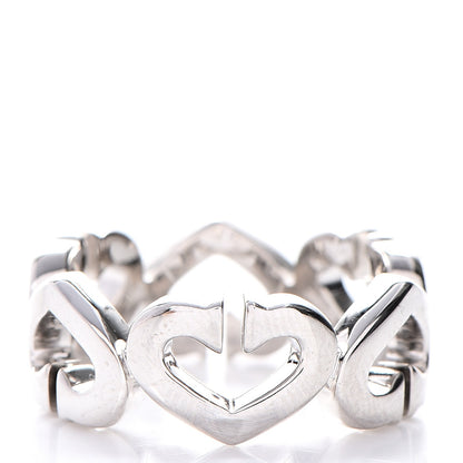 Cartier 18K White Gold Diamond Hearts and Symbols Ring 49 4.75 3 of 7