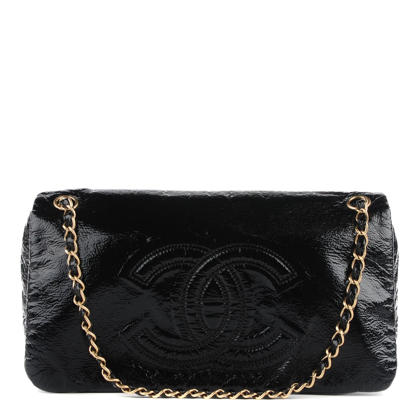 Vinyl Medium Rock and Chain Flap Black