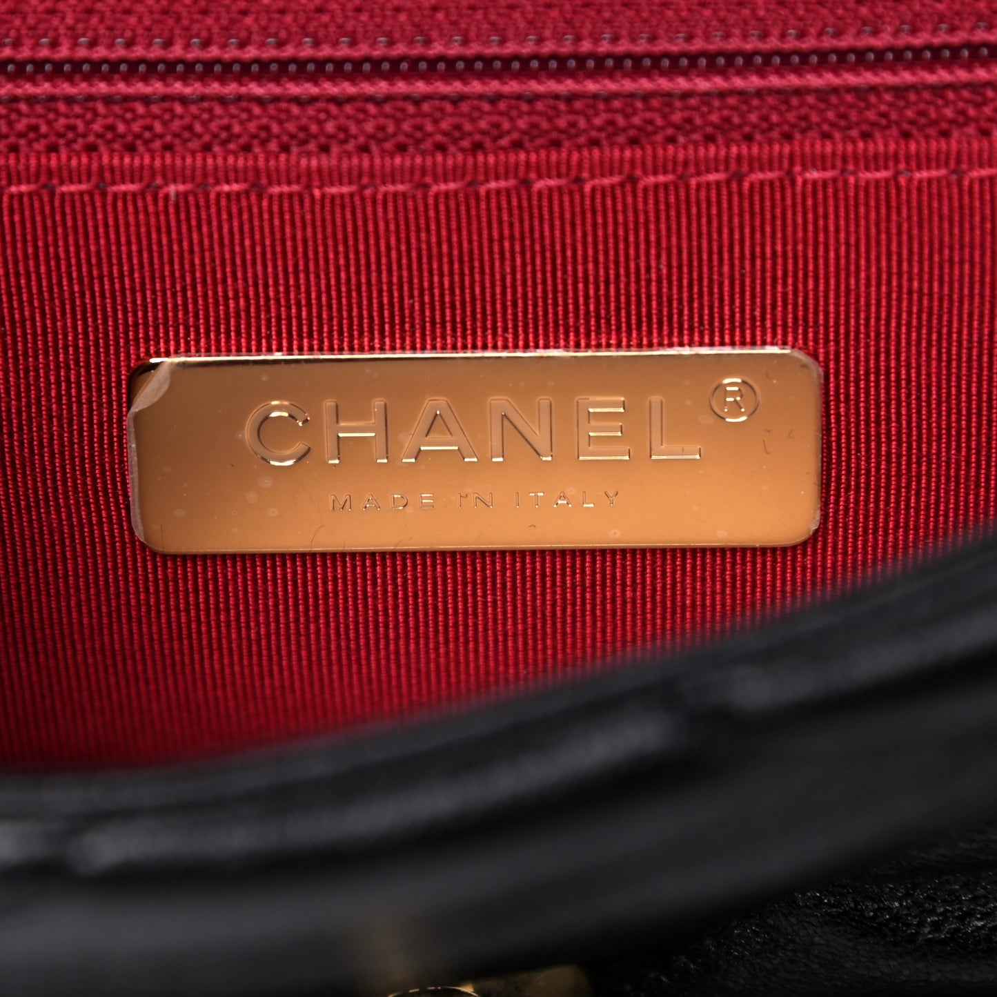 Goatskin Quilted Medium Chanel 19 Flap Black