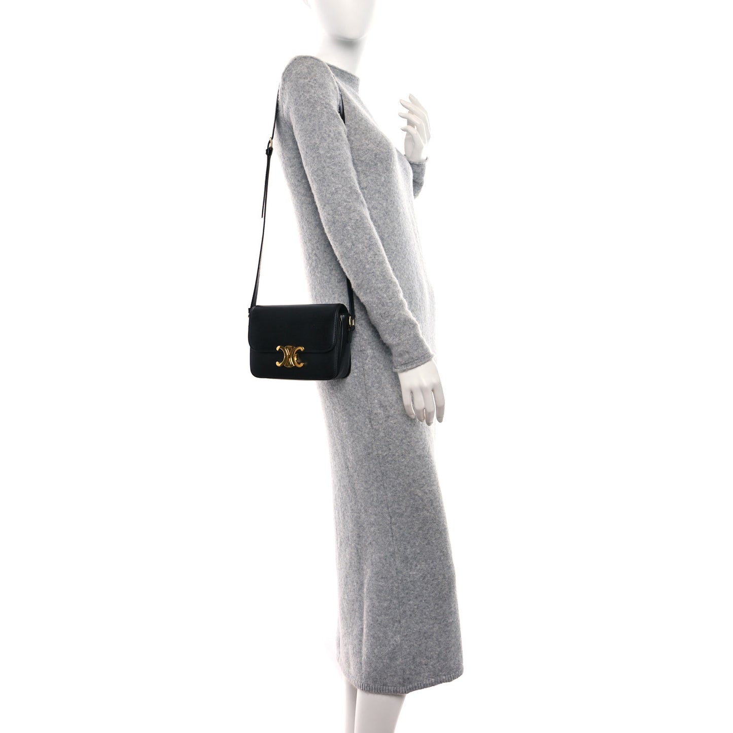Shiny Calfskin Teen Triomphe Black