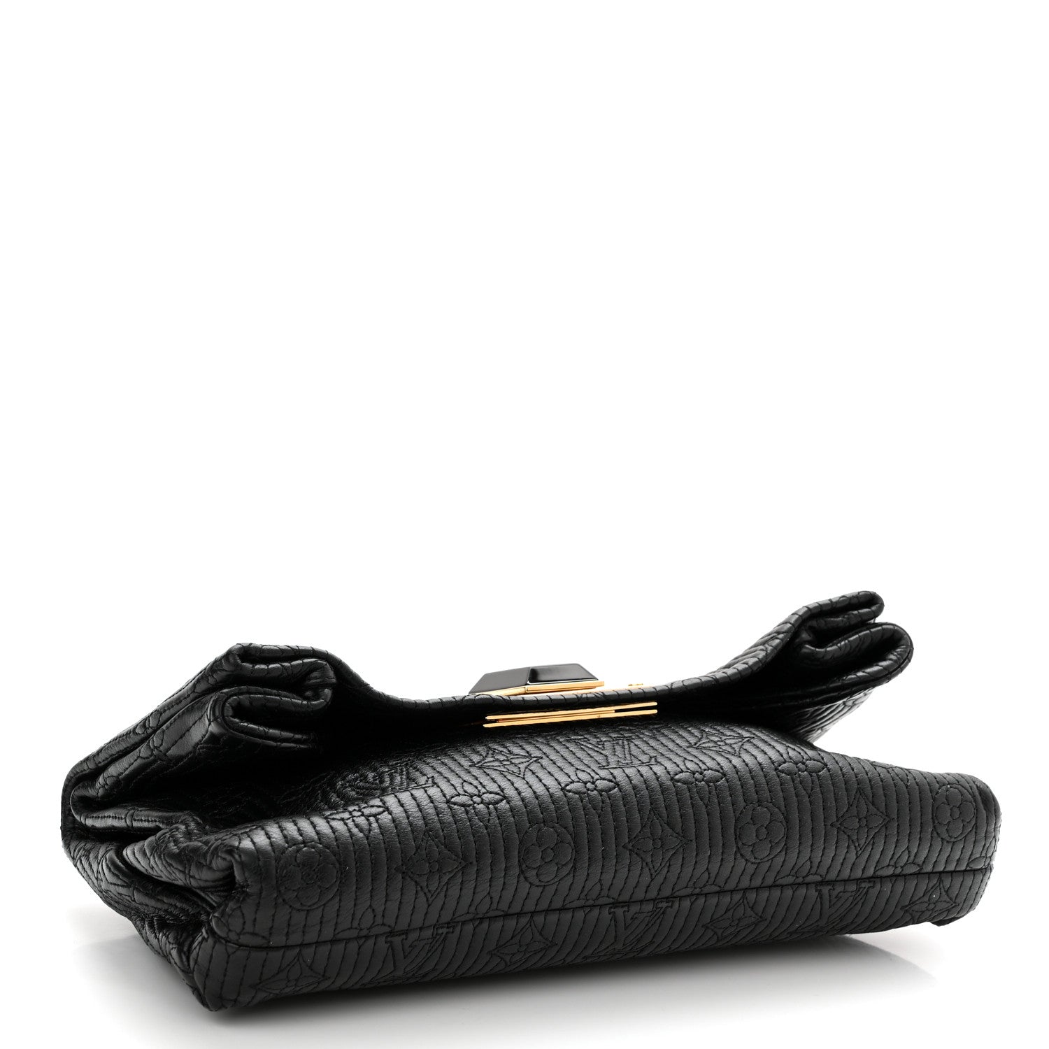 Louis Vuitton Calfskin Quilted Monogram Altair Clutch Black 5 of 7