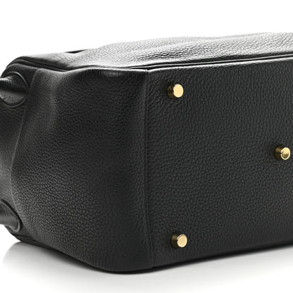 Hermes Taurillon Clemence Lindy 30 Black 7 of 8