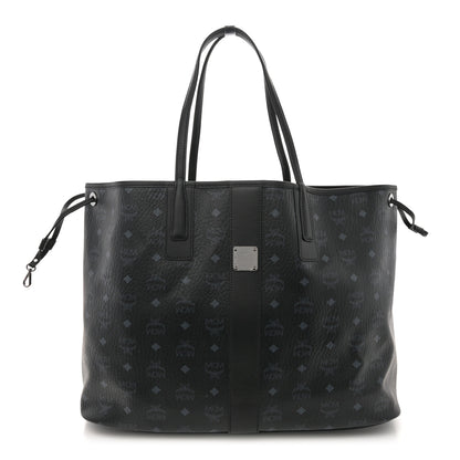 MCM Visetos Large Liz Reversible Shopper Tote Black 1 of 18