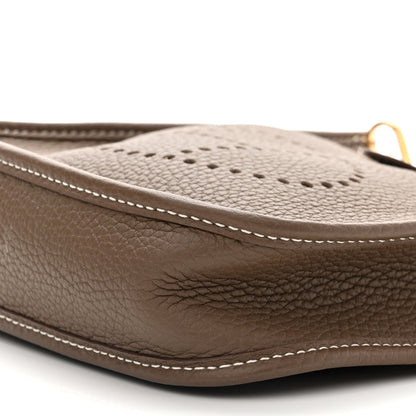 Hermes Taurillon Clemence Amazone Evelyne TPM Etoupe Bleu Indigo 10 of 11