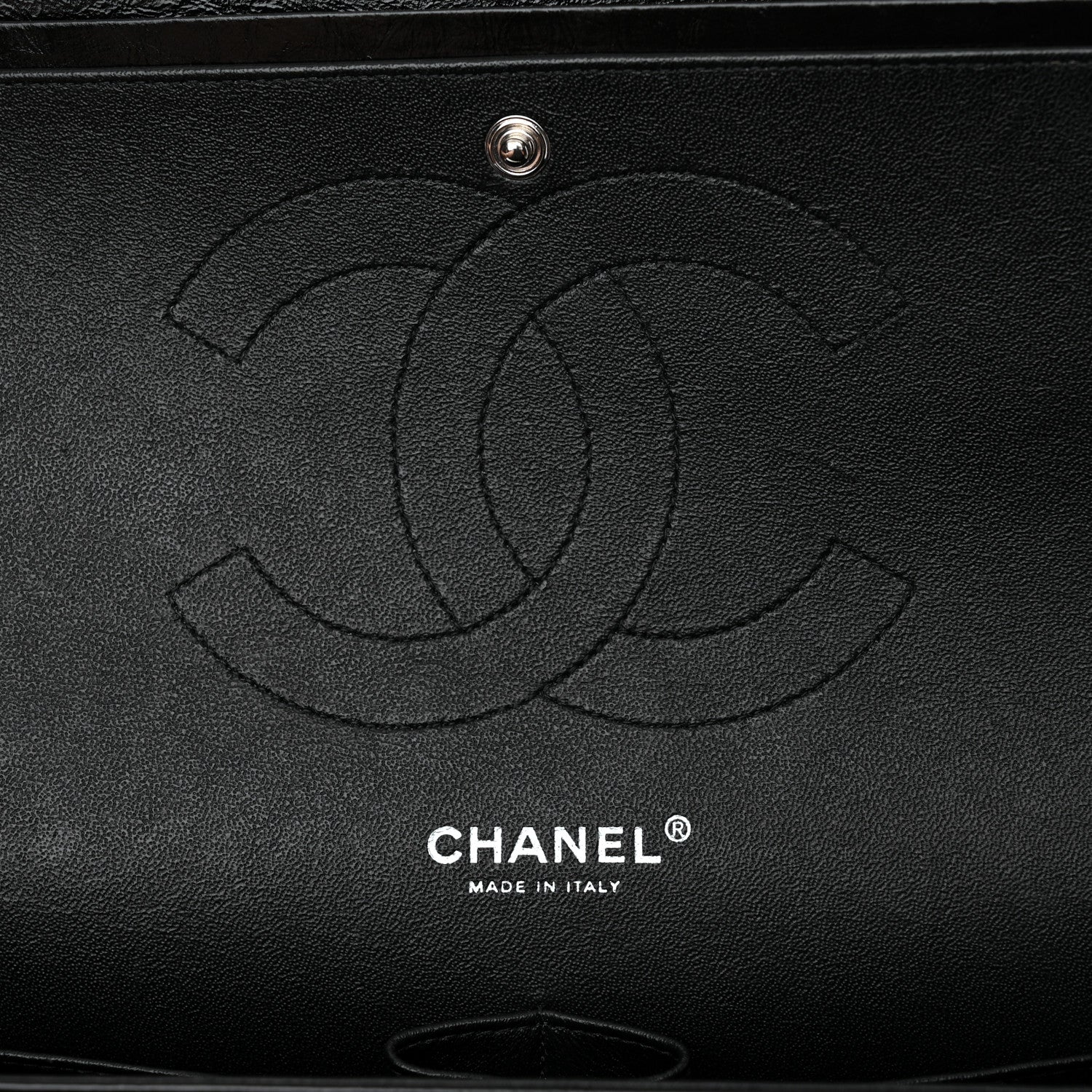 Chanel Shiny Distressed Calfskin Quilted Jumbo Double Flap So Black 7 of 11