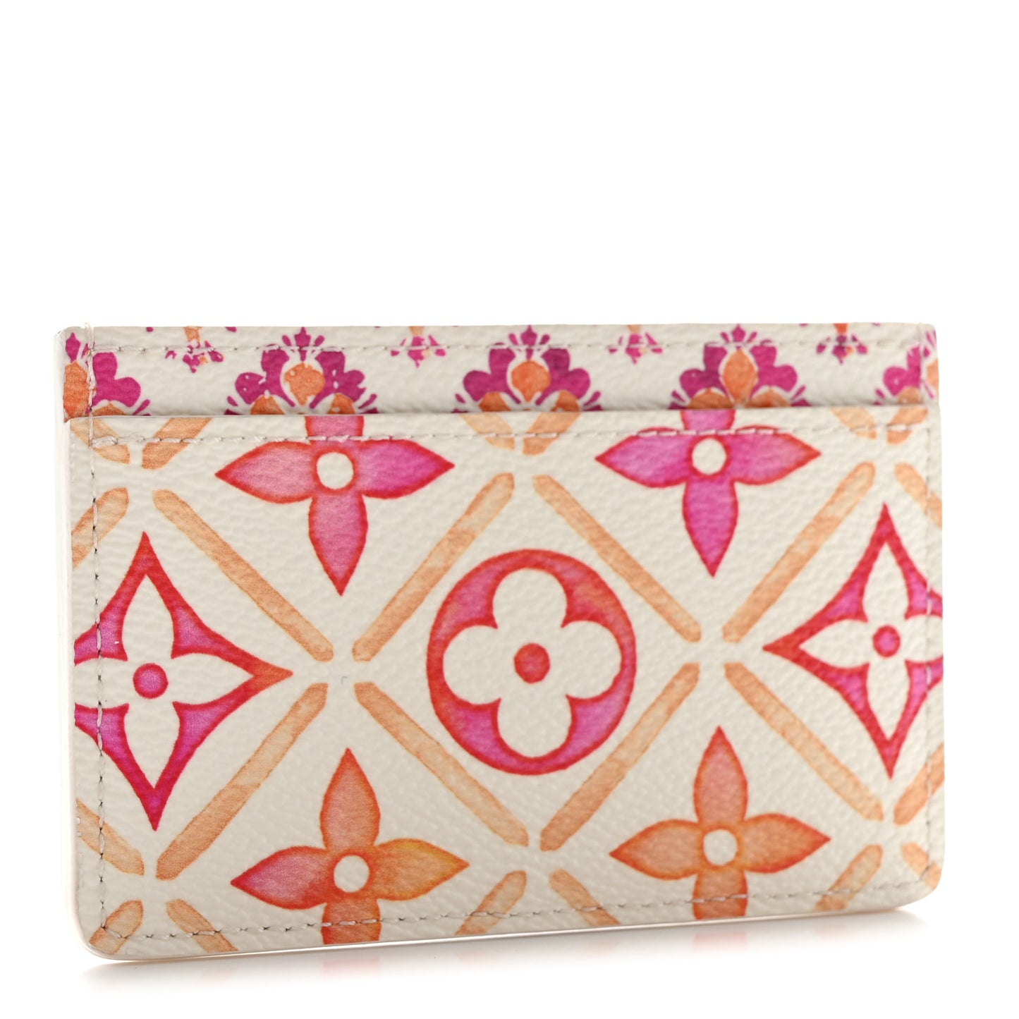 Monogram Tiles By The Pool Card Holder Coral