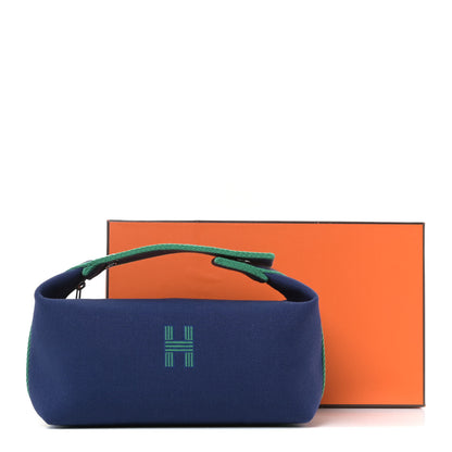 Hermes Canvas Large Bride-A-Brac Pouch Marine 9 of 9