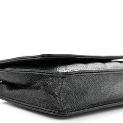 Chanel Caviar Quilted Wallet on Chain WOC Black 10 of 12