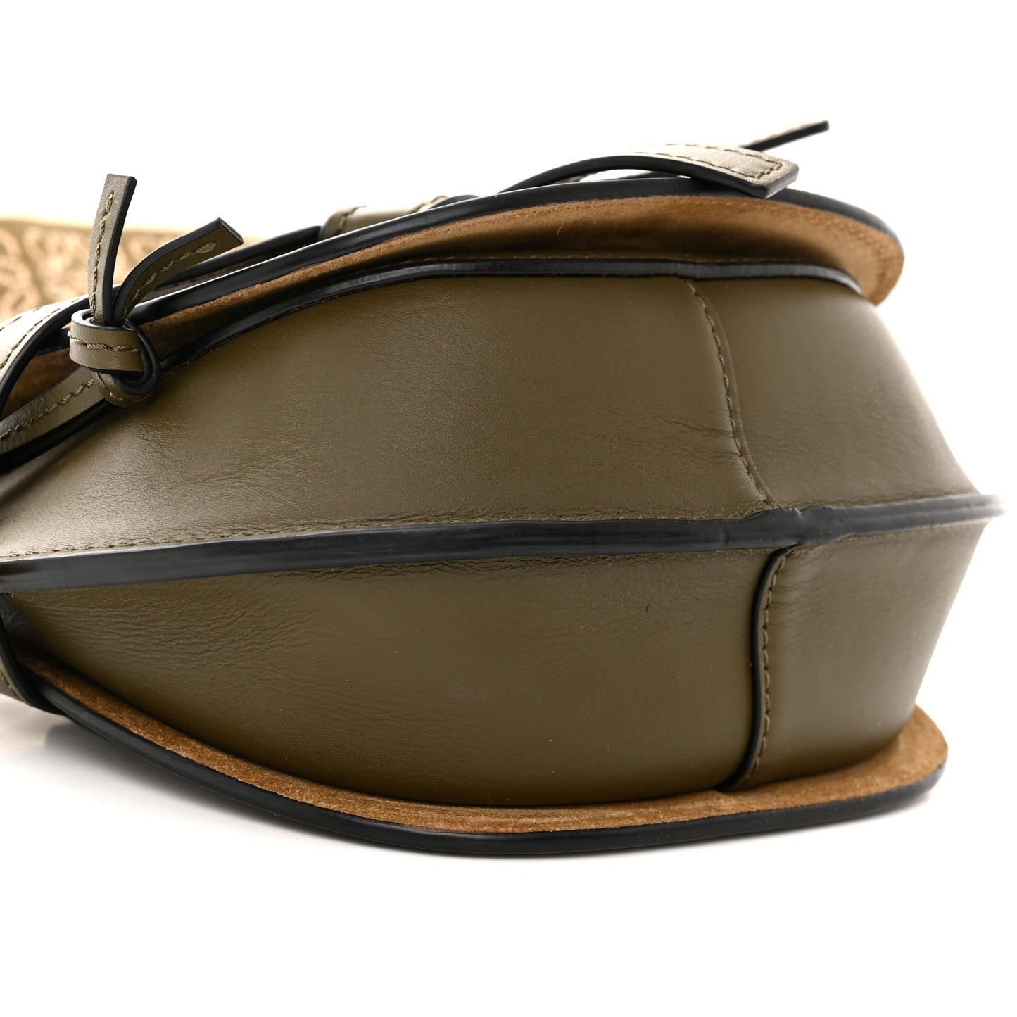 Calfskin Jacquard Mini Gate Dual Bag Autumn Green