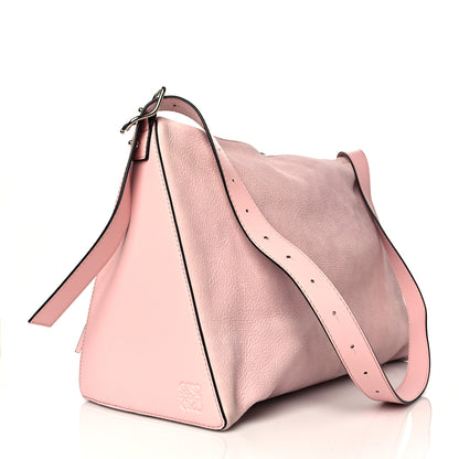 Loewe Nubuck Calfskin Berlingo Shoulder Bag Pink 3 of 16