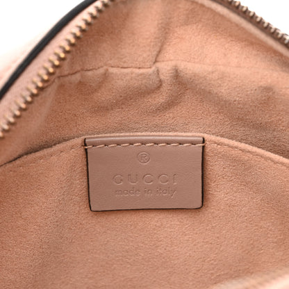 Gucci Calfskin Matelasse Mini GG Marmont Chain Shoulder Bag Porcelain Rose 6 of 15