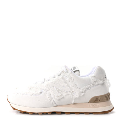 Miu Miu X NEW BALANCE Denim Marmorizzato 574 Sneakers 38.5 White 1 of 9