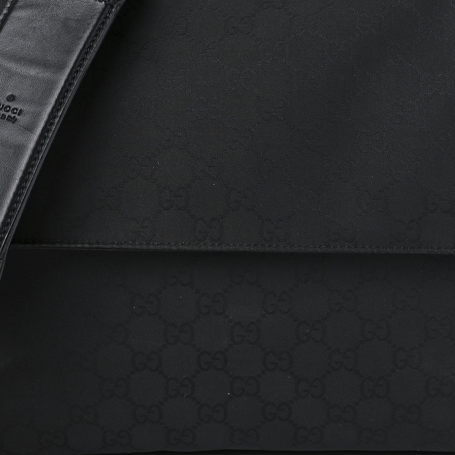 Gucci Nylon Monogram Messenger Bag Black 11 of 12
