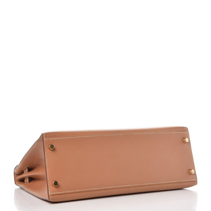Hermes Courchevel Kelly Sellier 32 Gold 4 of 38