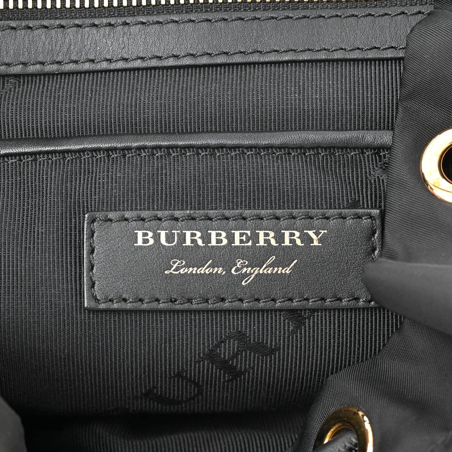 Nylon Medium Rucksack Backpack Black
