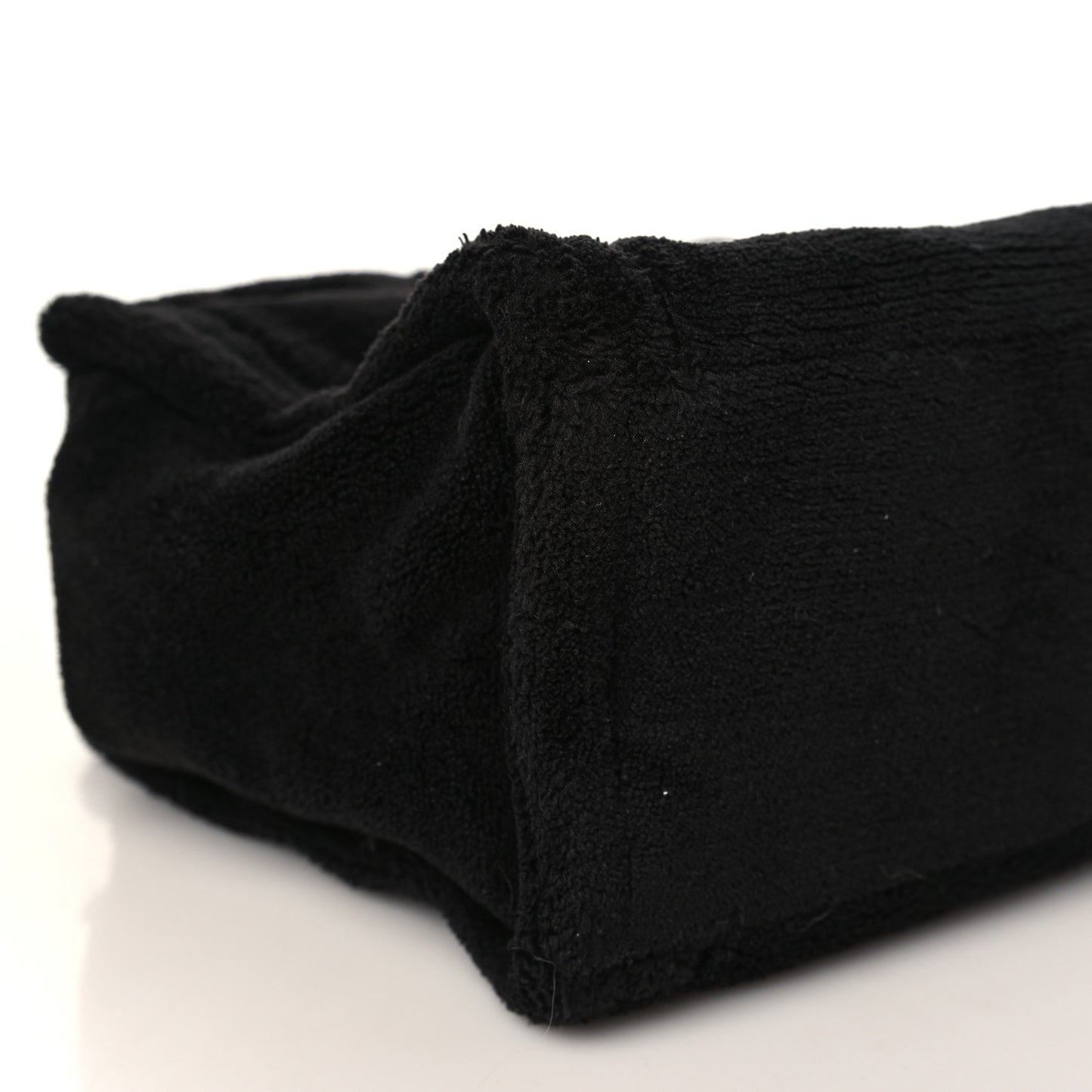 Polyester Mini Terry Tote Bag Black Nickel