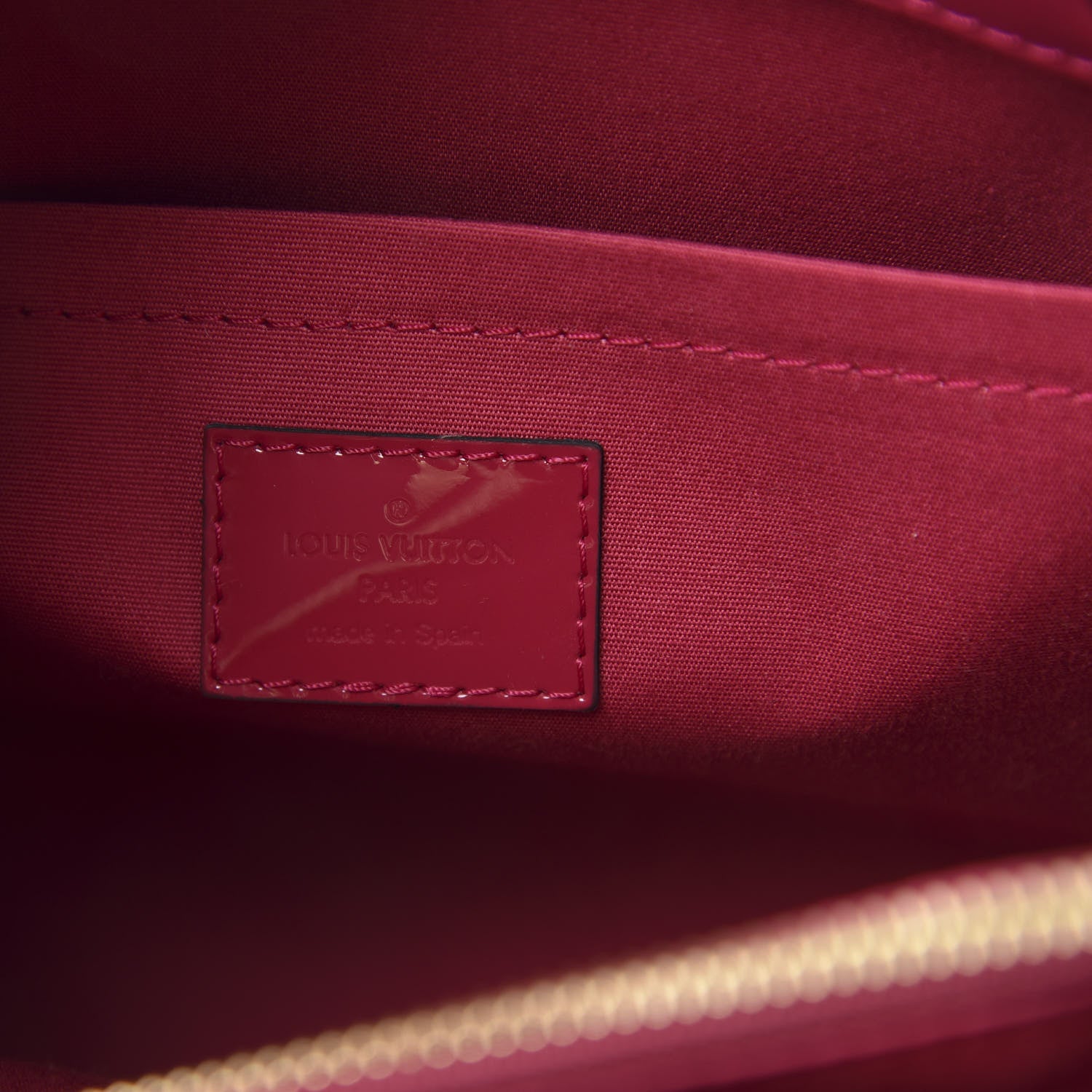 Louis Vuitton Vernis Montaigne BB Magenta 6 of 10