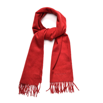 Burberry Cashmere Embroidered Fringe Scarf Red 1 of 5