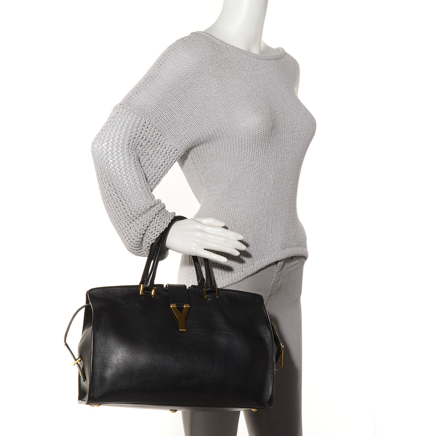 Calfskin Medium Classic Y Cabas Black