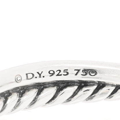 David Yurman Sterling Silver 18K Yellow Gold Petite X Crossover Ring 53 6.5 4 of 4