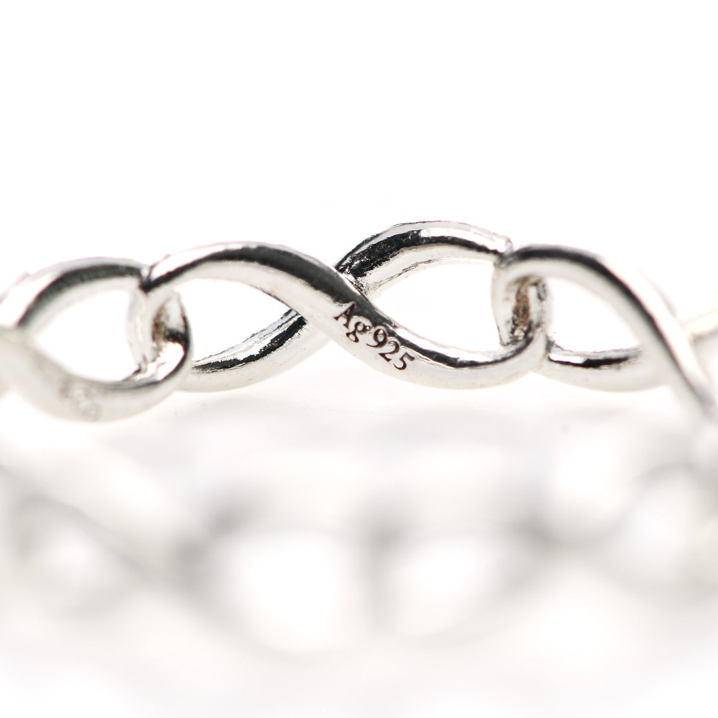 Sterling Silver Narrow Infinity Band Ring 47 4