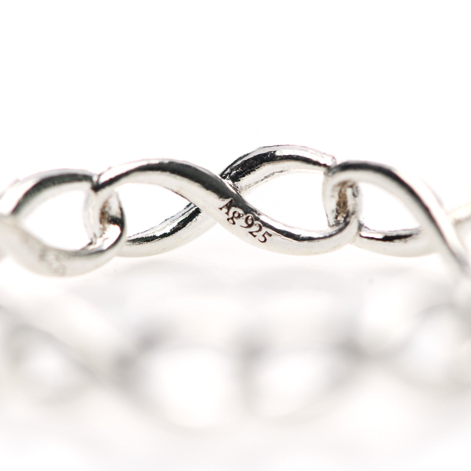 Tiffany Sterling Silver Narrow Infinity Band Ring 47 4 4 of 6