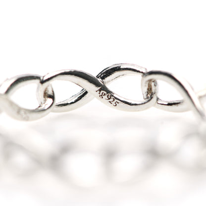 Tiffany Sterling Silver Narrow Infinity Band Ring 47 4 4 of 6