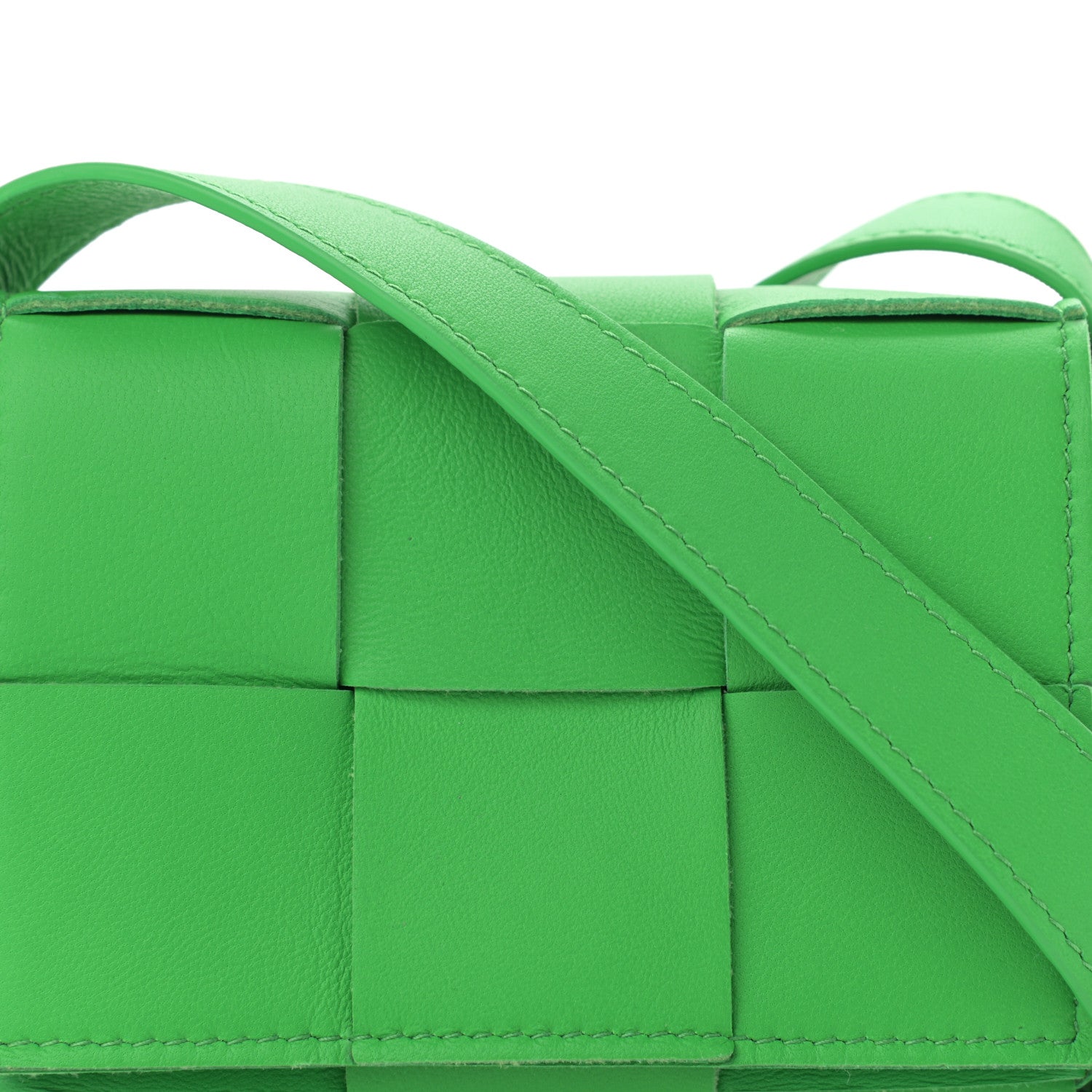 Bottega Veneta Lambskin Maxi Intrecciato Extra Mini Cassette Crossbody Bag Parakeet 7 of 10