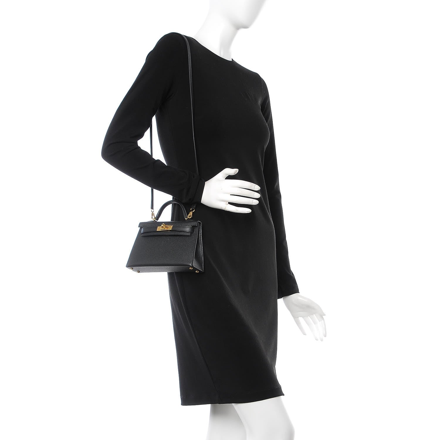 Hermes Epsom Mini Kelly Sellier 20 Black 2 of 9