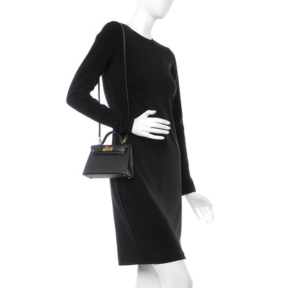 Hermes Epsom Mini Kelly Sellier 20 Black 2 of 9