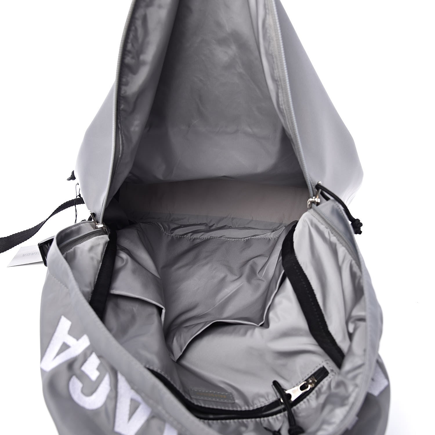 Balenciaga Sport Nylon Logo Embroidered Wheel Backpack Grey Black 5 of 10