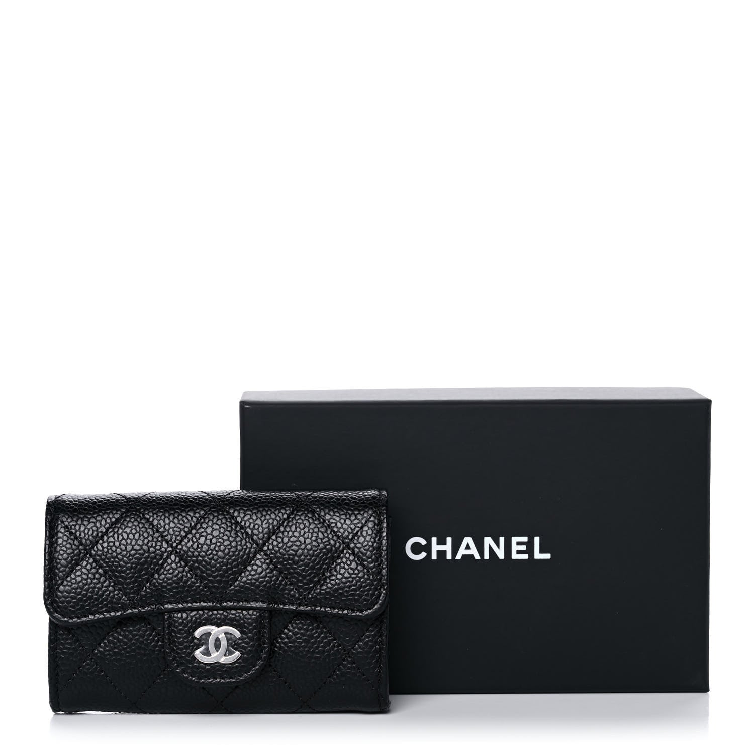 Chanel Caviar Quilted Flap Card Holder Wallet Black 12 of 12