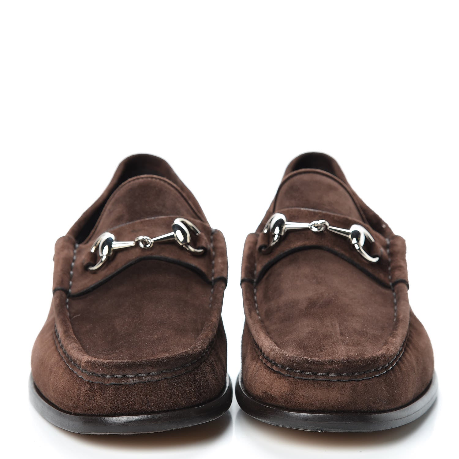 Gucci Suede Mens 1953 Horsebit Loafers 9 Brown 2 of 10
