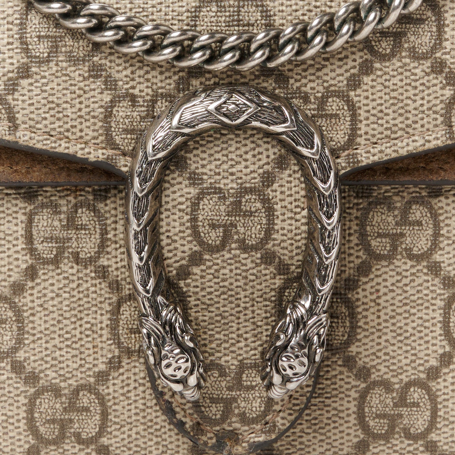 Gucci GG Supreme Monogram Super Mini Dionysus Shoulder Bag Taupe 7 of 14