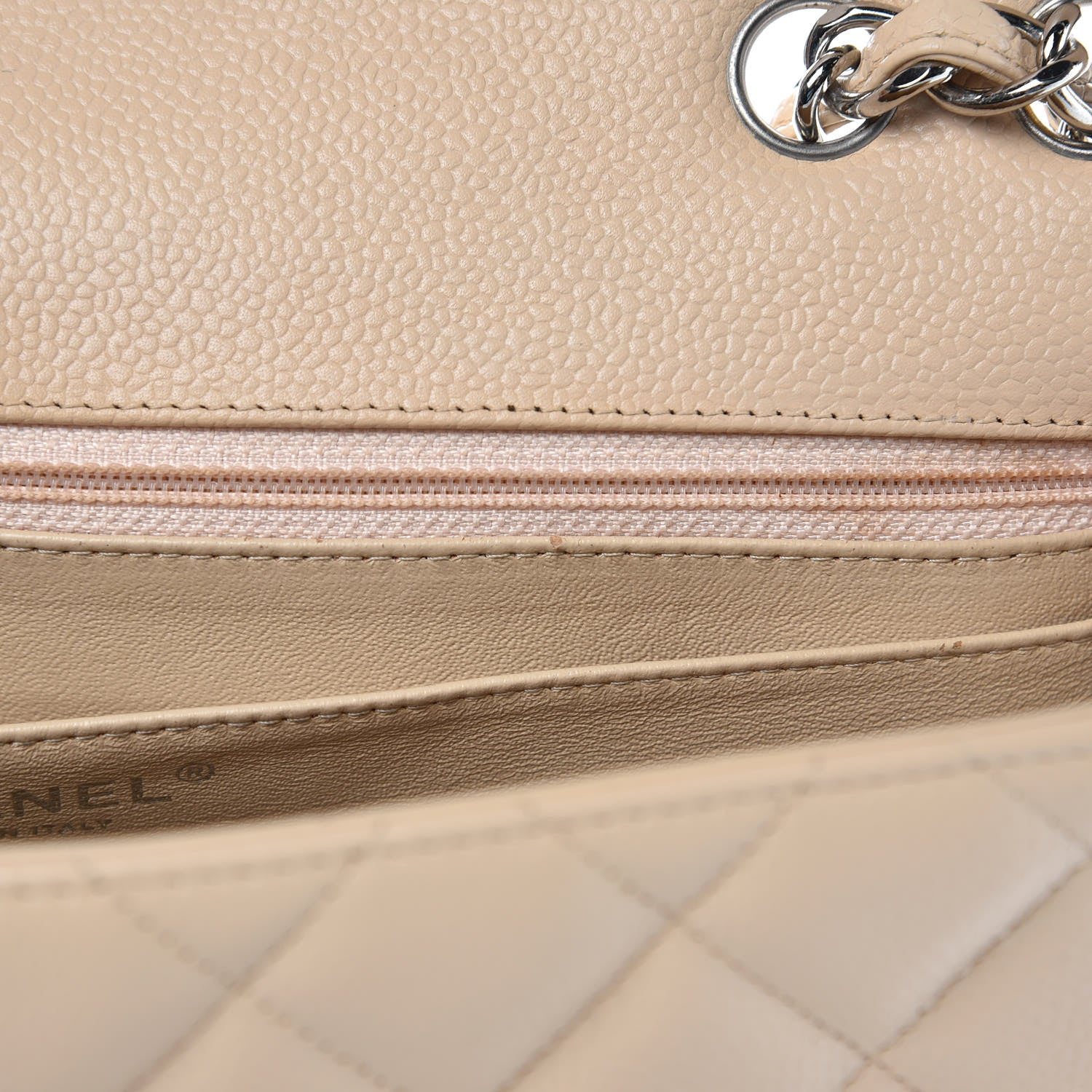 Chanel Caviar Quilted Jumbo Single Flap Beige Clair 14 of 16
