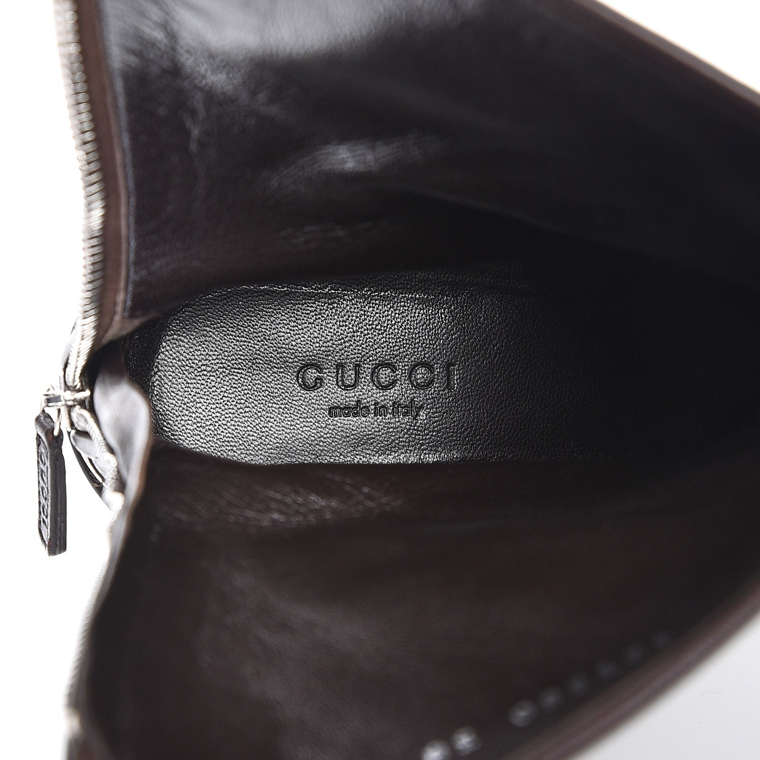 Gucci Guccissima Short Zip Boots 38 Dark Brown 8 of 8