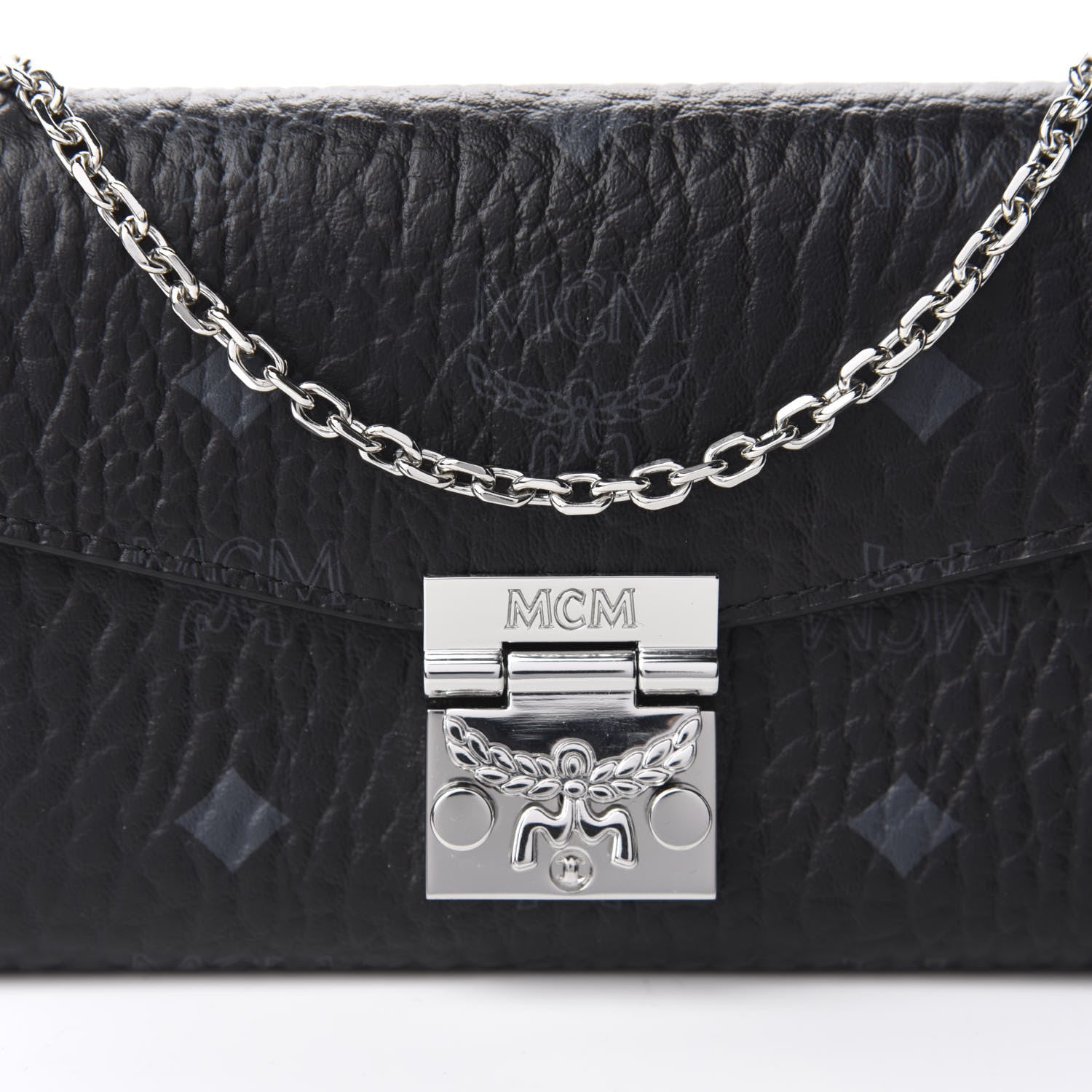 MCM Visetos Large Patricia Wallet On Chain Black 9 of 10