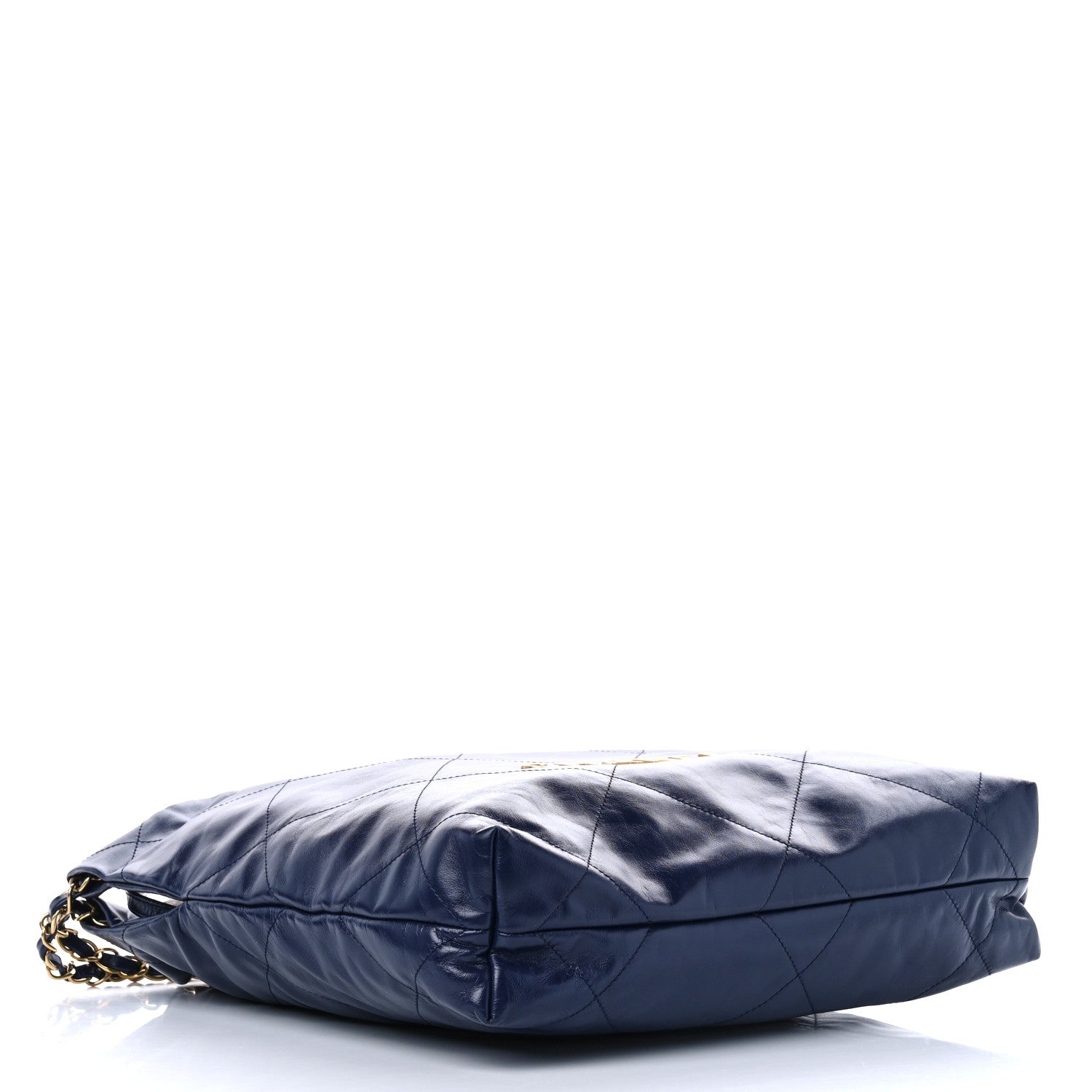 Chanel Shiny Calfskin Quilted Small Chanel 22 Navy 5 of 11