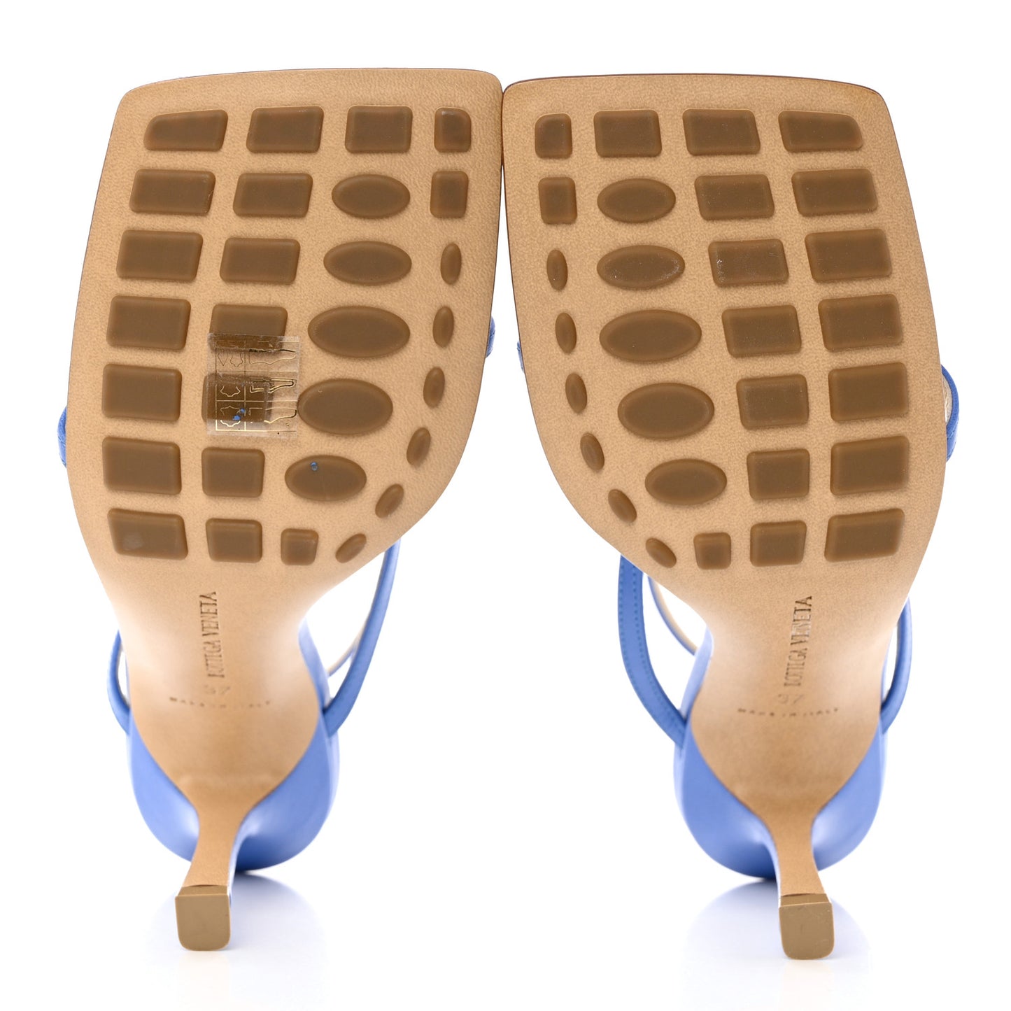 Lambskin Stretch Multi Strap 90mm Sandals 37 Aquarium