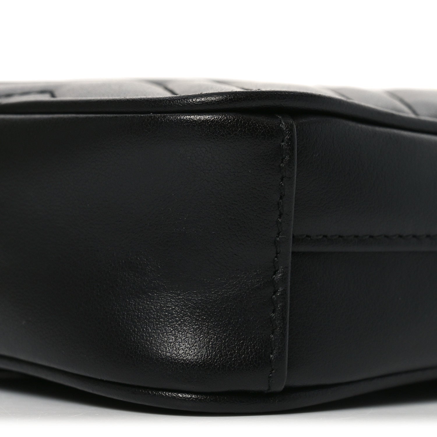 Gucci Calfskin Matelasse Mini GG Marmont Crossbody Bag Black 8 of 9
