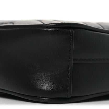 Gucci Calfskin Matelasse Mini GG Marmont Crossbody Bag Black 8 of 9