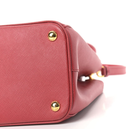 Prada Saffiano Small Galleria Double Zip Tote Fuoco 8 of 11