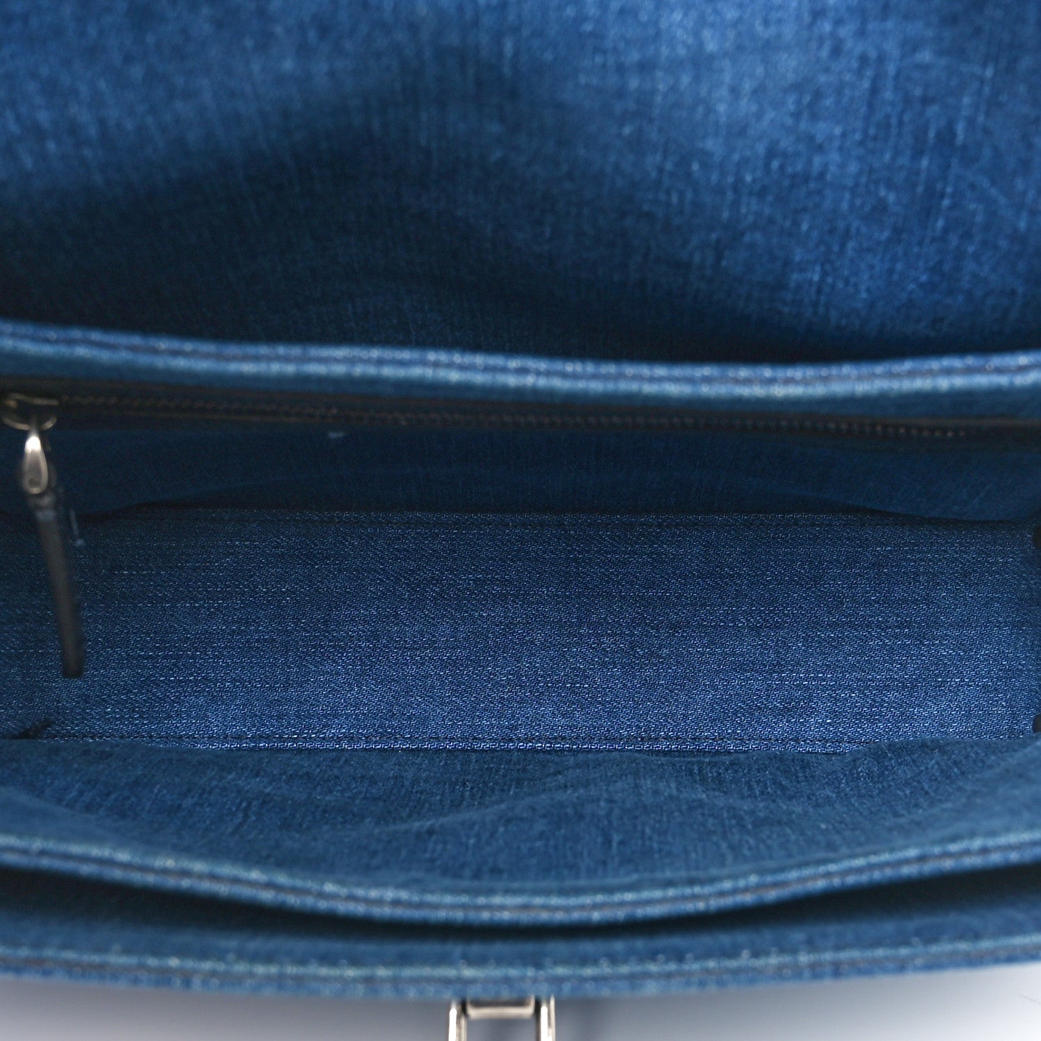 Valentino Garavani Denim Medium Guitar Strap Rockstud Rolling Flap Saddle Bag 5 of 11