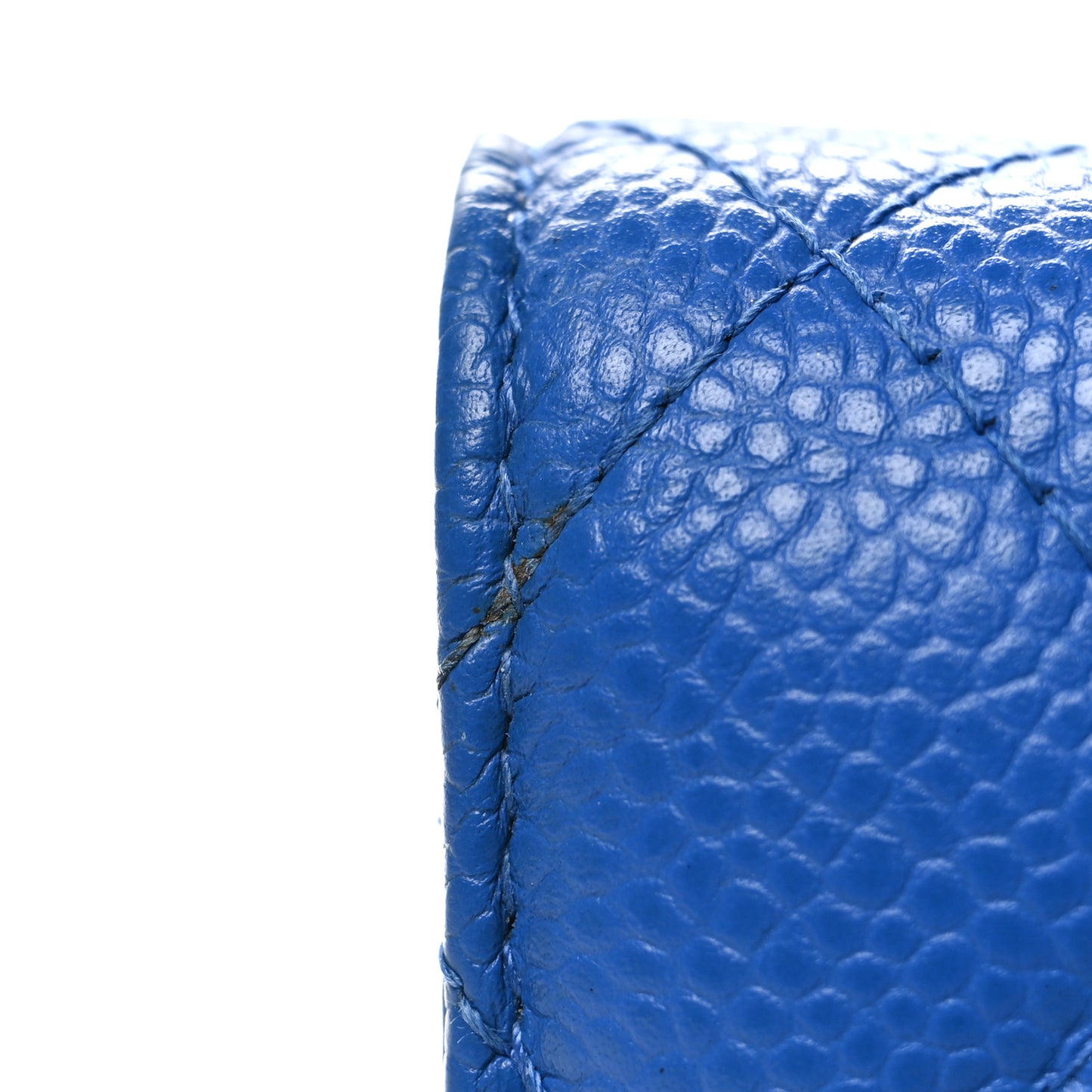 Caviar Quilted Wallet on Chain WOC Blue
