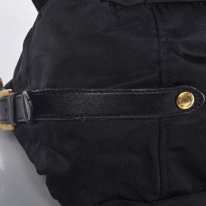Prada Tessuto Nylon Jacquard Logo Aviator Satchel Black 14 of 15