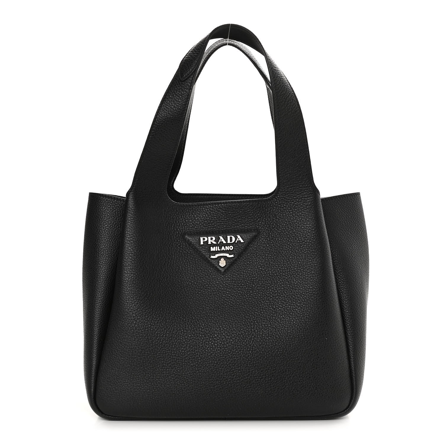 Prada Vitello Daino Soft Medium Dynamique Tote Black 1 of 12